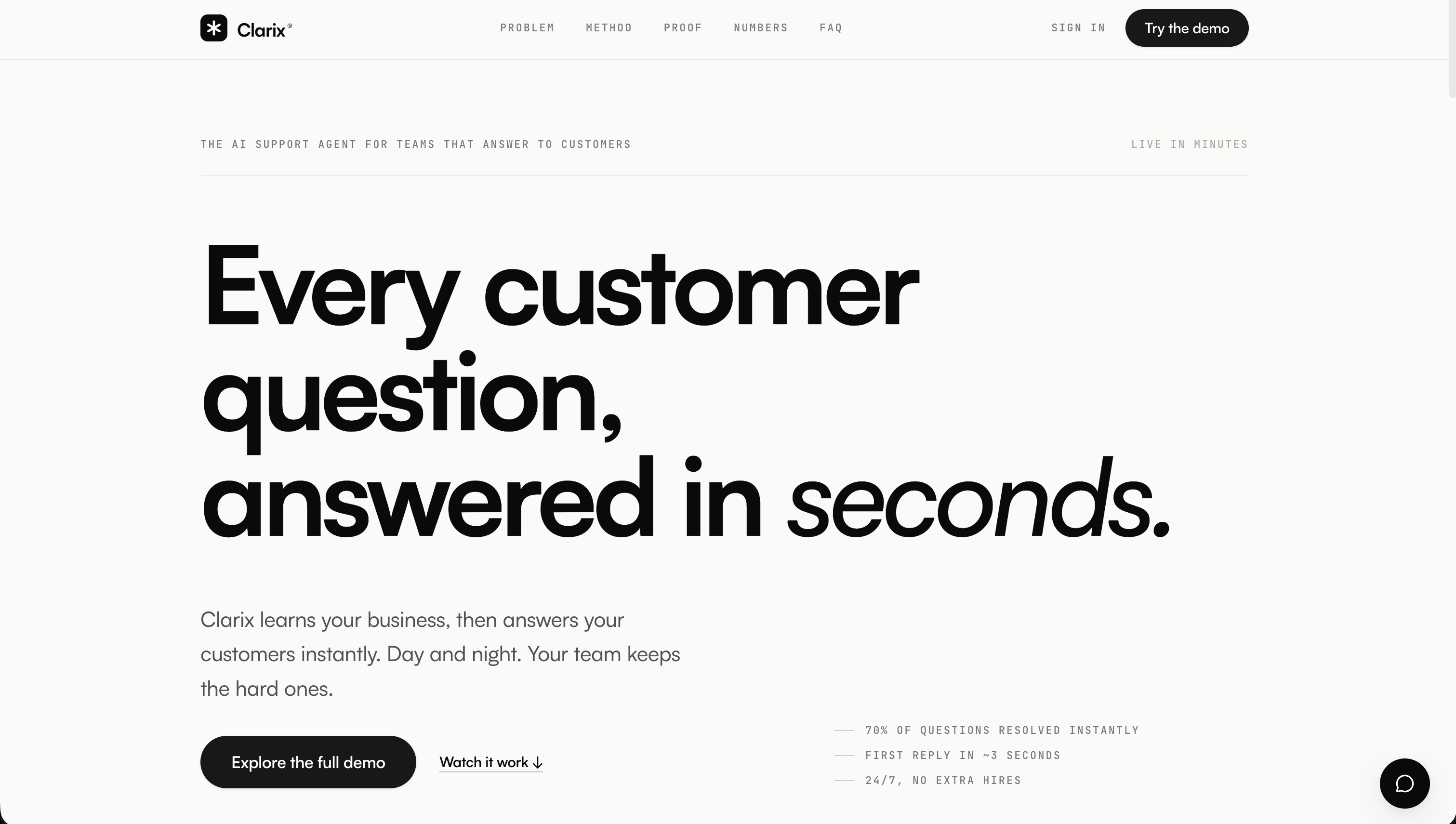 Clarix, Support AI